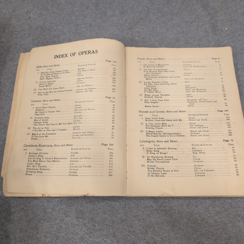 Grand Opera At Home Albert E Wier Sheet Music Stories 1927 D Appleton Century Co - Picture 4 of 6